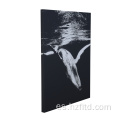 Patrón de ballenas Pintura de marco de madera para sala de estar
